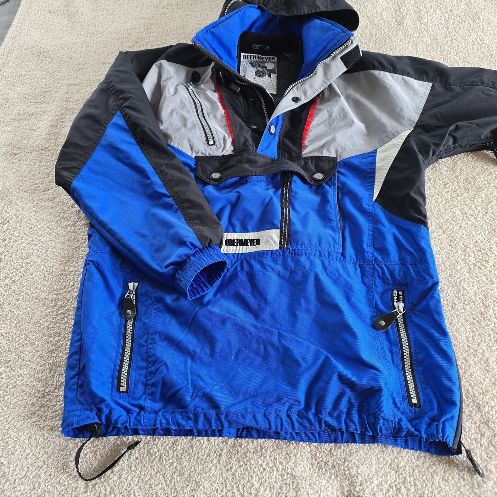 Vtg Obermeyer 1/2 Zip Pullover Anorak Ski Jacket 90s Colorblock Retro Gorpcore M